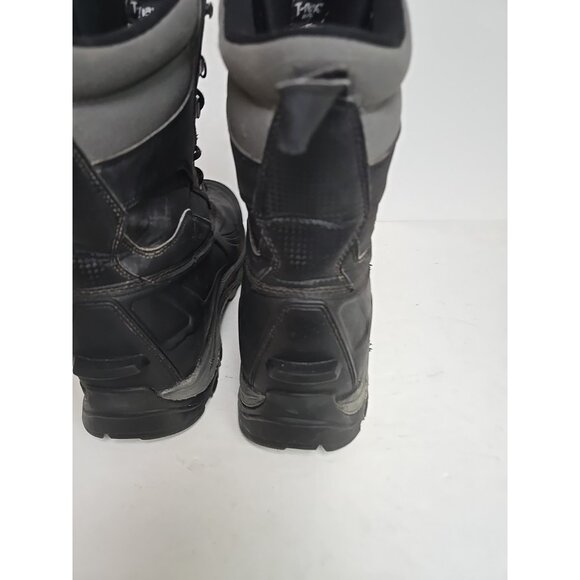Aggressor Men's 8" 8910 Steel Toe Steel Plate WP Work Boots Black/Grey Size 13M - Picture 3 of 9